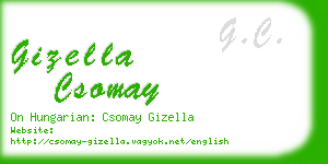 gizella csomay business card